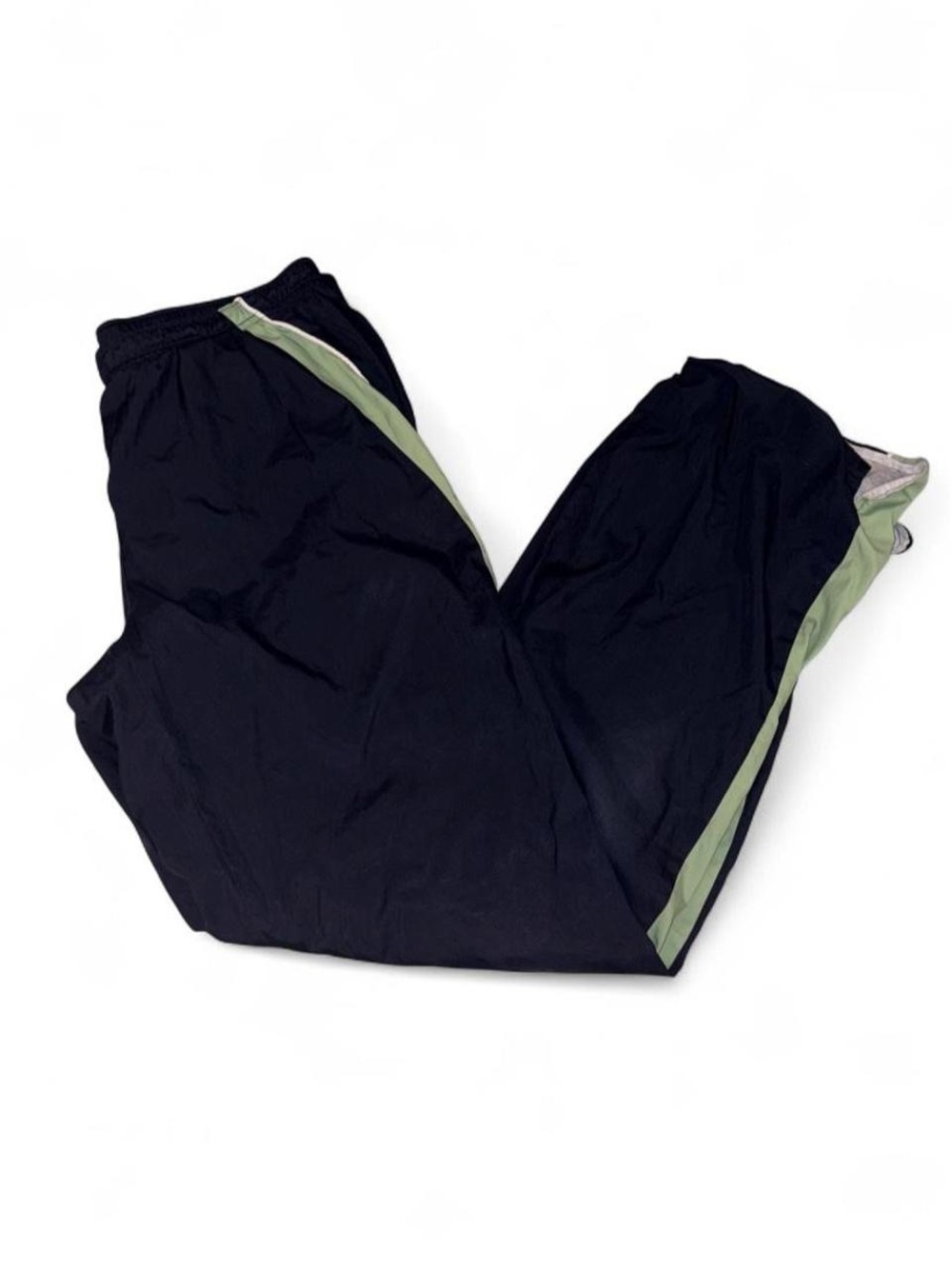 Old Navy Vintage Blue Track Pants With Light  Green Side Stripes